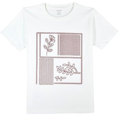 CAVIO Boys Full Sleeves Floral Printed Shirt Whit T-Shirt Rust