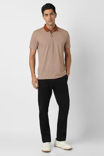 Van Heusen Men's Regular Fit T-Shirt (VHKPVRGFU68464_Brown