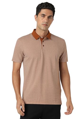 Van Heusen Men's Regular Fit T-Shirt (VHKPVRGFU68464_Brown