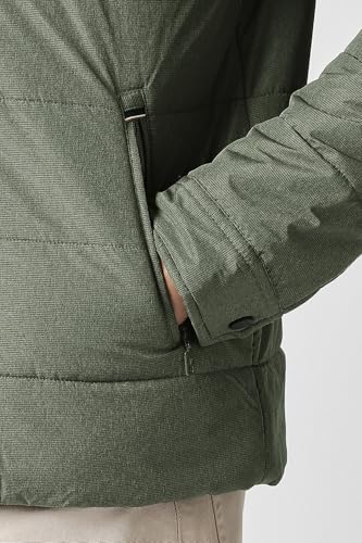 Men Olive Patterned Casual Jacket