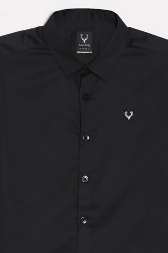 Allen Solly Boys Black Slim Fit Solid Casual Shirt