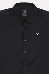 Allen Solly Boys Black Slim Fit Solid Casual Shirt