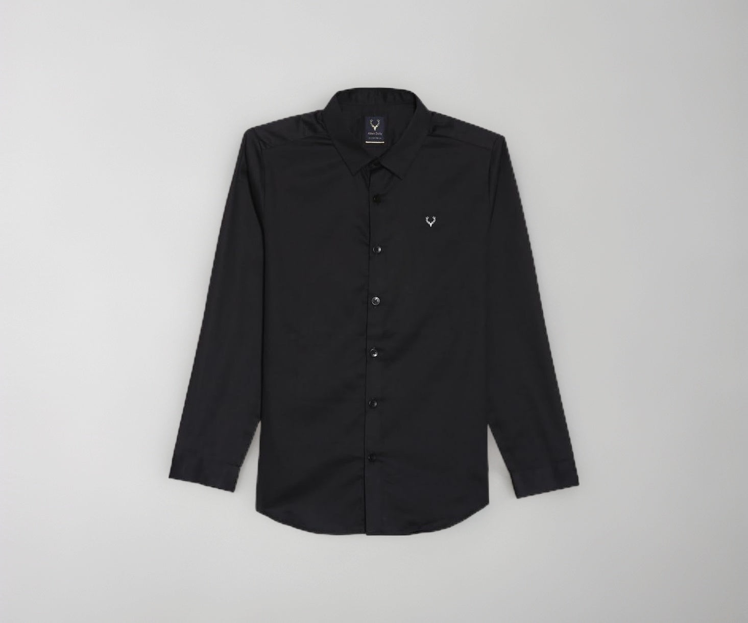 Allen Solly Boys Black Slim Fit Solid Casual Shirt