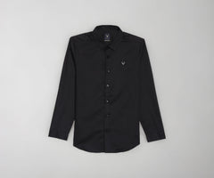 Allen Solly Boys Black Slim Fit Solid Casual Shirt