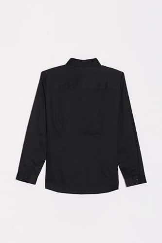 Allen Solly Boys Black Slim Fit Solid Casual Shirt