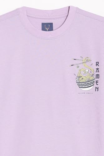 Allen Solly Boy's Regular Fit T-Shirt (ABKCCRGFP52289_Lilac