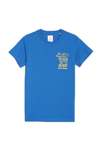 Allen Solly Boy's Regular Fit T-Shirt (ABKCCRGFP74105_Blue