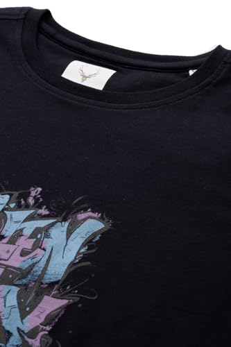 Allen Solly Boy's Regular Fit T-Shirt (ABKCCRGFJ51569_Black