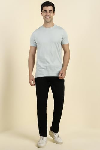 Allen Solly Men Grey Solid Crew Neck T-Shirt