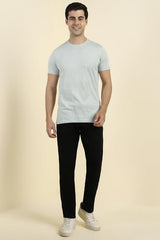 Allen Solly Men Grey Solid Crew Neck T-Shirt