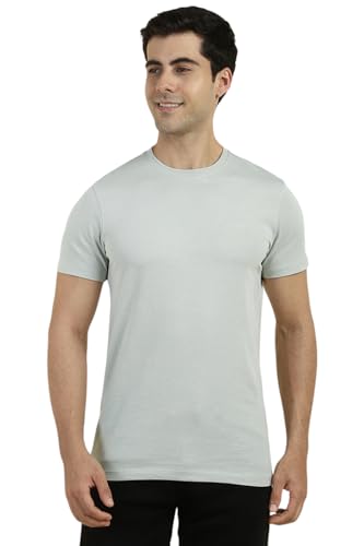 Allen Solly Men Grey Solid Crew Neck T-Shirt