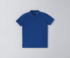 Allen Solly Boys Blue Textured Polo Neck T-Shirt