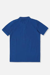 Allen Solly Boys Blue Textured Polo Neck T-Shirt