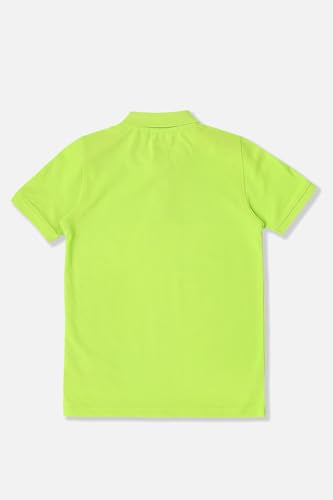 Allen Solly Boys Green Textured Polo Neck T-Shirt