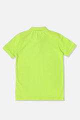 Allen Solly Boys Green Textured Polo Neck T-Shirt