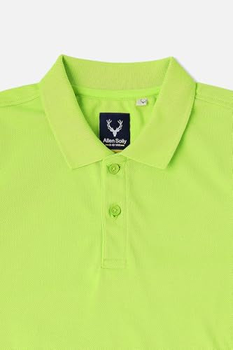 Allen Solly Boys Green Textured Polo Neck T-Shirt