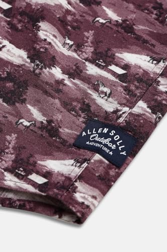 Boys Maroon Print Casual Shirt