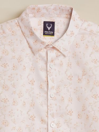 Boys Pink Print Casual Shirt