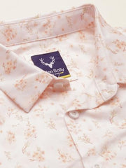 Boys Pink Print Casual Shirt