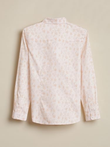Boys Pink Print Casual Shirt