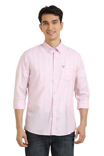 Allen Solly Men's Regular Fit Shirt (ALSFACUFC72290_Pink