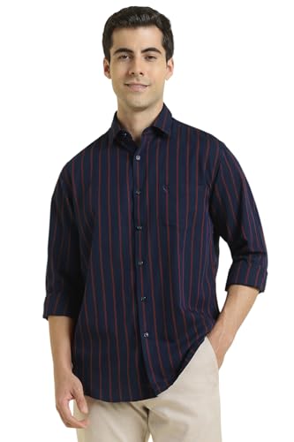 Allen Solly Men's Slim Fit Shirt (ASSFQSPPP17370_Navy