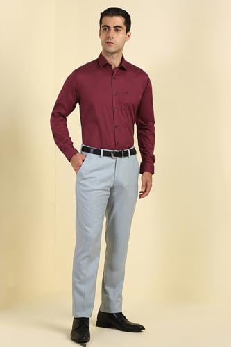 Allen Solly Men's Slim Fit Shirt (ASSFQSPP143253_Maroon