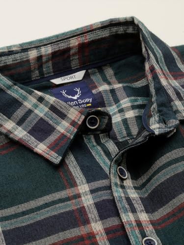 Allen Solly Boys Green Check Casual Shirt