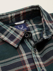 Allen Solly Boys Green Check Casual Shirt