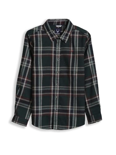 Allen Solly Boys Green Check Casual Shirt