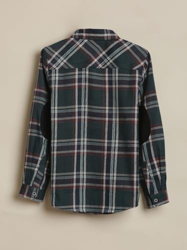 Allen Solly Boys Green Check Casual Shirt