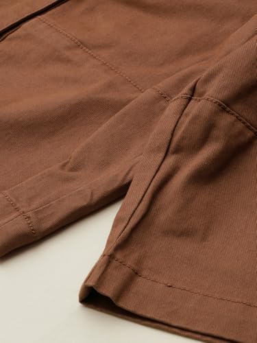 Boys Brown Solid Shorts