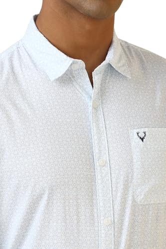 Allen Solly Men's Regular Fit Shirt (ALSFACUF045359_Light Blue