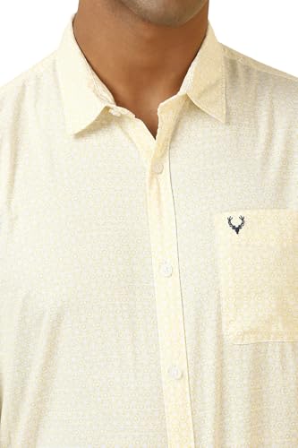 Allen Solly Men's Regular Fit Shirt (ALSFACUF682686_Yellow