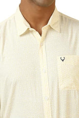 Allen Solly Men's Regular Fit Shirt (ALSFACUF682686_Yellow
