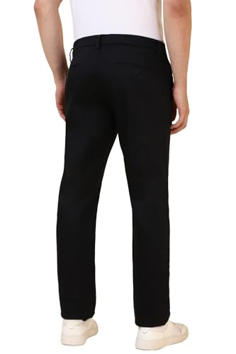 Allen Solly Men's Slim Casual Pants (ASTFQSRFF28714_Black