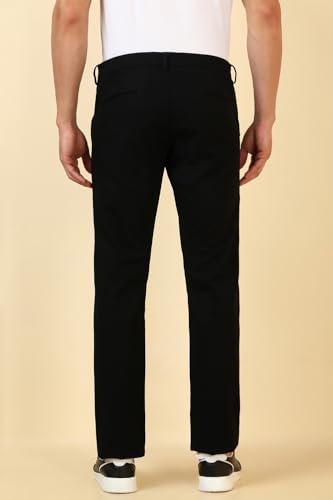 Allen Solly Men's Slim Casual Pants (ASTFQSRFG10292_Black