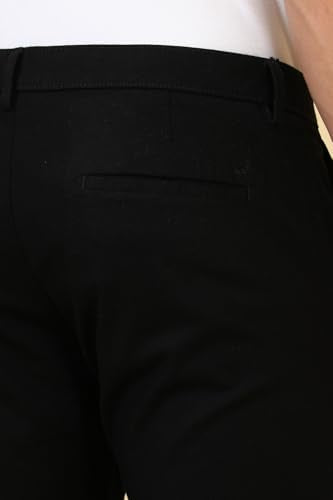 Allen Solly Men's Slim Casual Pants (ASTFQSRFG10292_Black
