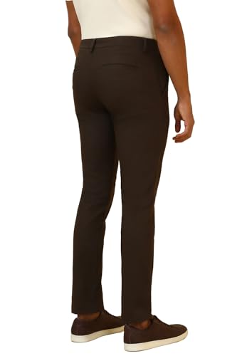Allen Solly Men's Slim Casual Pants (ASTFQULF573219_Brown