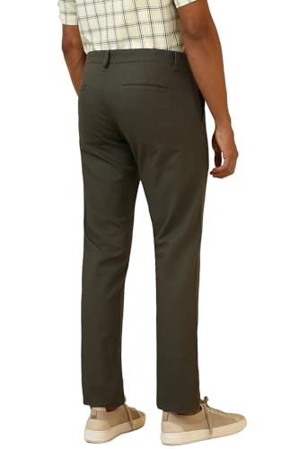 Allen Solly Men's Slim Casual Pants (ASTFQULFU12441_Olive