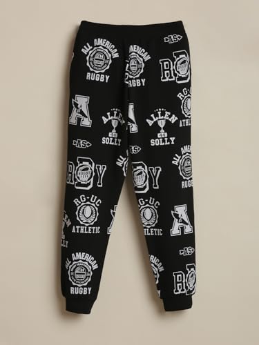 Allen Solly Boy's Regular Track Pants (ABPTERGFO81582_Black