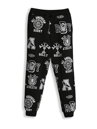 Allen Solly Boy's Regular Track Pants (ABPTERGFO81582_Black
