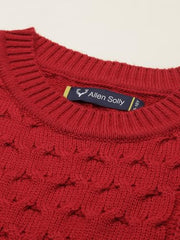 Boys Red Patterned Sweater