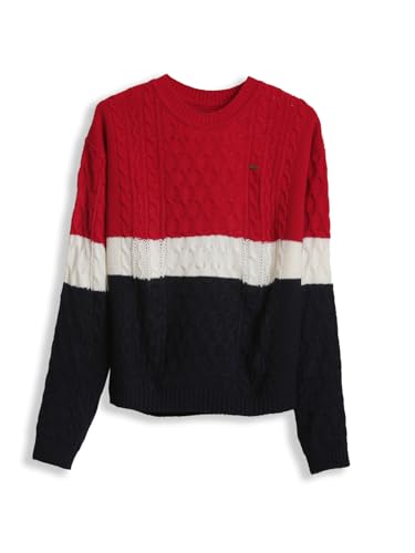 Boys Red Patterned Sweater