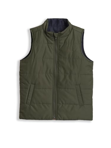 Boys Olive Solid Double sided Jacket