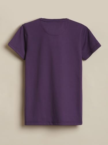 Boys Purple Graphic Print Crew Neck T-Shirt