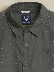 Allen Solly Boy's Regular Fit Shirt (ABSFERGF935392_Grey
