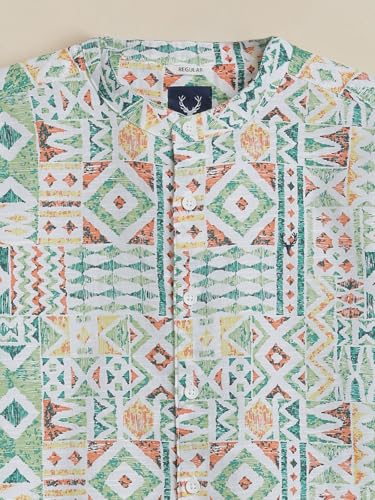 Allen Solly Boy's Regular Fit Shirt (ABSFERGFH48274_White