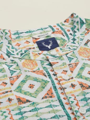 Allen Solly Boy's Regular Fit Shirt (ABSFERGFH48274_White