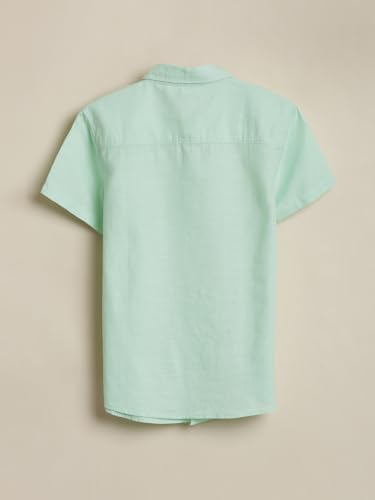 Boys Green Solid Casual Shirt